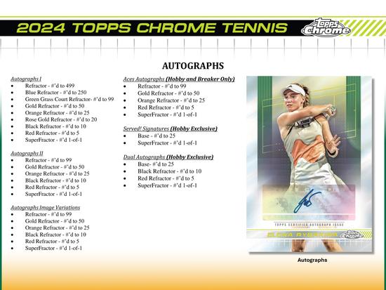 Image for 2024 Topps Chrome Tennis Hobby Box