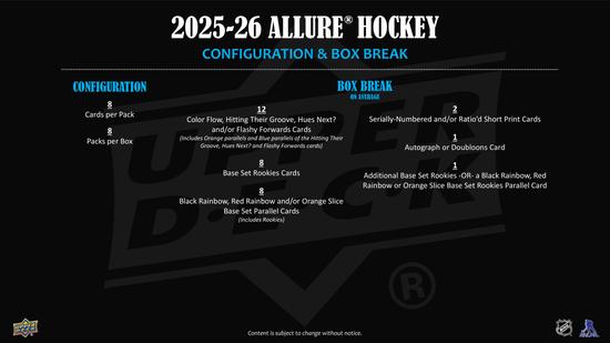 Image for 2025/26 Upper Deck Allure Hockey Hobby Box