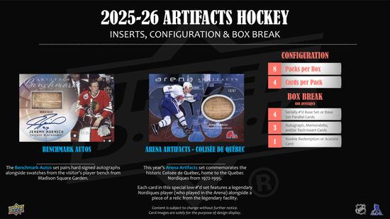 Image for 2025/26 Upper Deck Artifacts Hockey Hobby Box