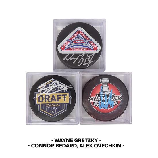 Image for 2025/26 Hit Parade Autographed Hockey Puck Series 1 Hobby Box - Three Stars Edition