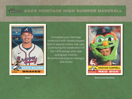 Image for 2025 Topps Heritage High Number Baseball Hobby Box