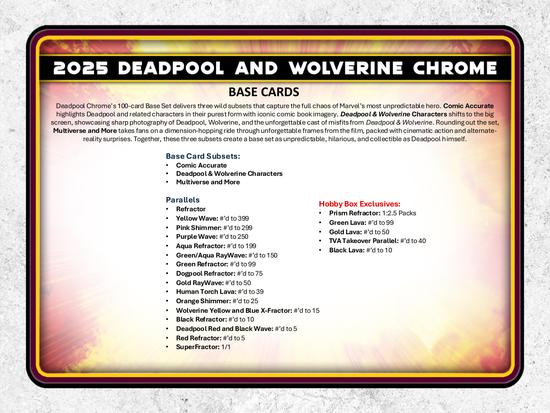 Image for 2025 Topps Deadpool Chrome Hobby Box
