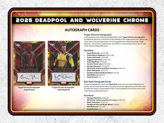 Image for 2025 Topps Deadpool Chrome Hobby Box