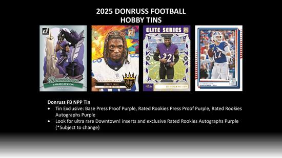 Image for 2025 Panini Donruss Football Winter Holiday 60-Tin Case (Box)