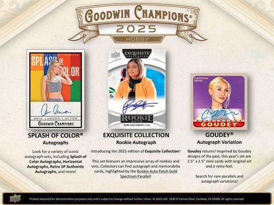 Image for 2025 Upper Deck Goodwin Champions Hobby 16-Box Case