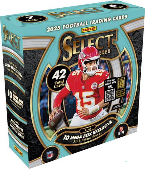 Image for 2025 Panini Select Football Mega Box (Pink Prizm Shock Parallels!)