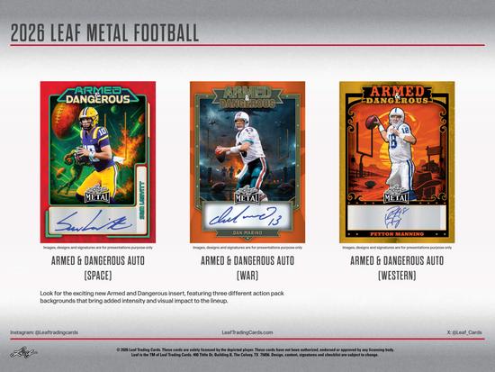 Image for 2026 Leaf Metal Football Hobby 10-Box Case