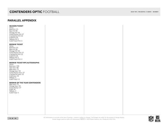 Image for 2020 Panini Contenders Optic Football Hobby Box