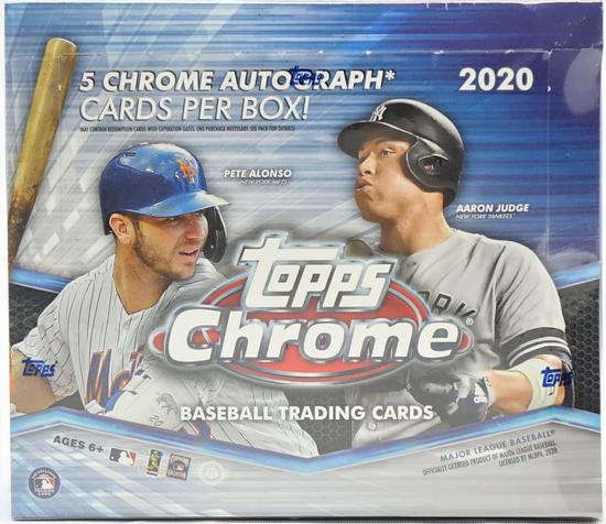 Image for 2020 Topps Chrome Baseball Hobby Jumbo Box