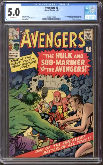 Image for Avengers #3 CGC 5.0 (OW) *2100153002*