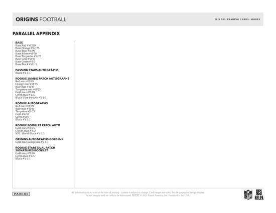 Image for 2021 Panini Origins Football Hobby Box