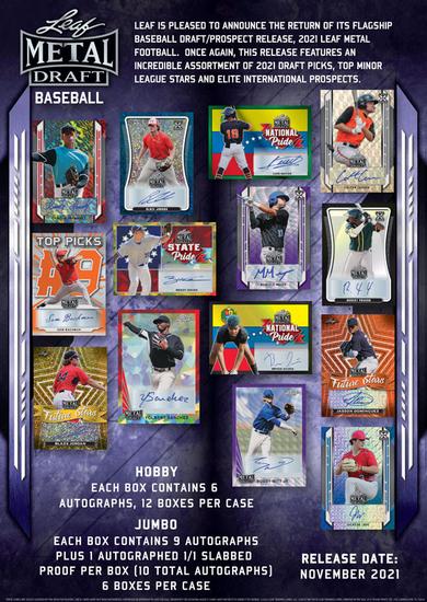Image for 2021 Leaf Metal Draft Baseball Hobby Jumbo Box