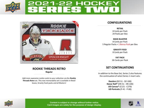 Image for 2021/22 Upper Deck Series 2 Hockey Fat Pack 6-Box Case