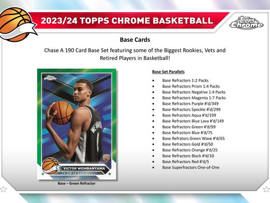 Image for 2023/24 Topps Chrome Basketball Hobby Box
