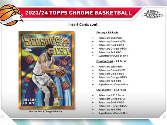 Image for 2023/24 Topps Chrome Basketball Hobby Box