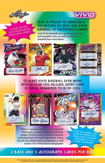 Image for 2023 Leaf Vivid Baseball Hobby Box