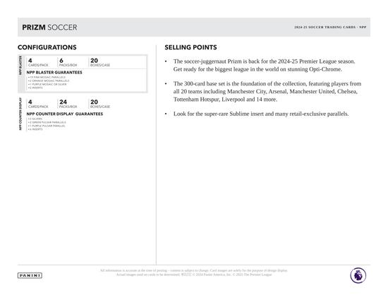 Image for 2024/25 Panini Prizm Premier League EPL Soccer Blaster 20-Box Case (Pink Mosaic Prizms!)