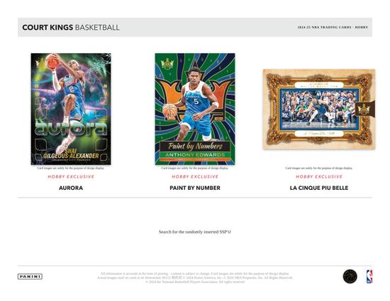 Image for 2024/25 Panini Court Kings Basketball Hobby Box