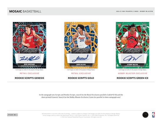 Image for 2024/25 Panini Mosaic Basketball 6-Pack Hobby Blaster 20-Box Case