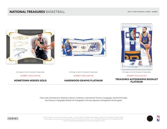 Image for 2024/25 Panini National Treasures Basketball Hobby Box