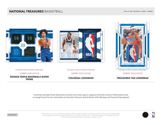Image for 2024/25 Panini National Treasures Basketball Hobby Box