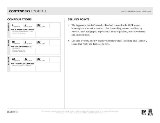 Image for 2024 Panini Contenders Football Blaster 20-Box Case