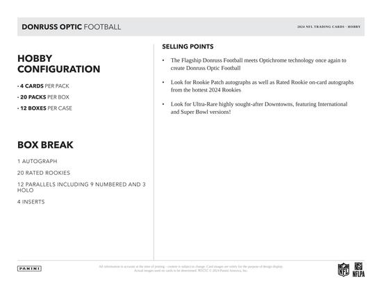 Image for 2024 Panini Donruss Optic Football Hobby Box