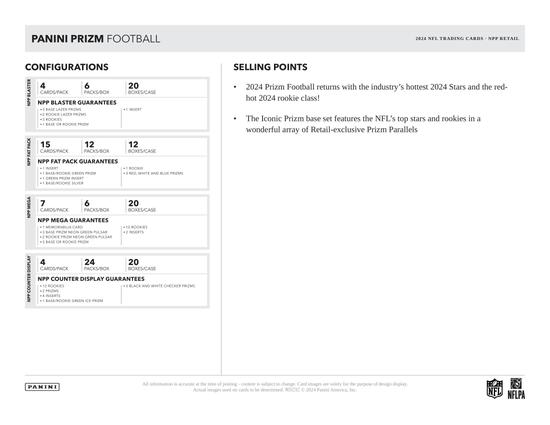 Image for 2024 Panini Prizm Football Blaster 20-Box Case (Lazer Prizms!)