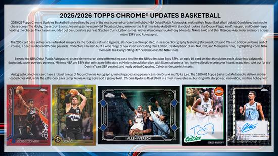Image for 2025/26 Topps Chrome Update Series Basketball Hobby Jumbo Box