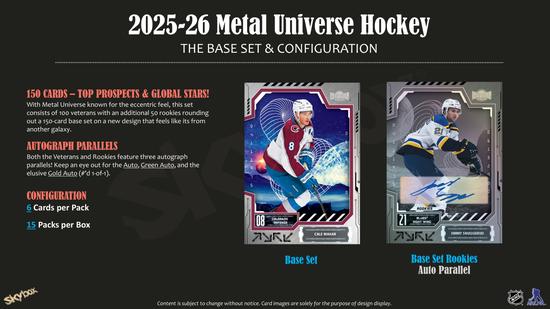 Image for 2025/26 Upper Deck Skybox Metal Universe Hockey Hobby Box
