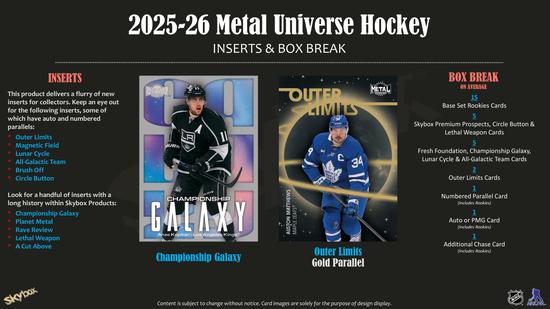 Image for 2025/26 Upper Deck Skybox Metal Universe Hockey Hobby Box