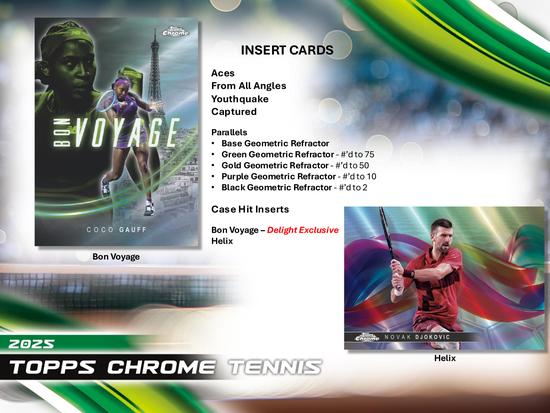 Image for 2025 Topps Chrome Tennis Delight 12-Box Case