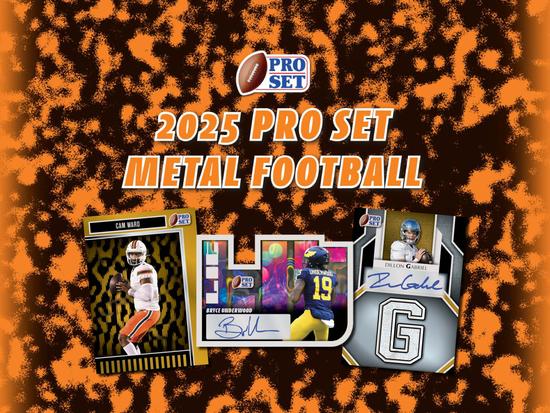 Image for 2025 Leaf Pro Set Metal Football Hobby 10-Box Case