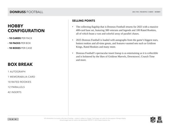 Image for 2025 Panini Donruss Football Hobby Box