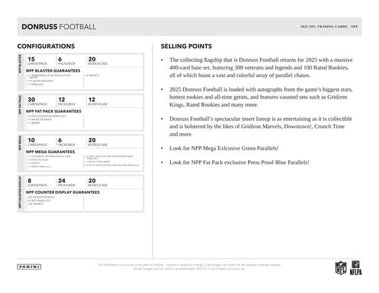 Image for 2025 Panini Donruss Football Blaster 20-Box Case (White Hot Rookies!)