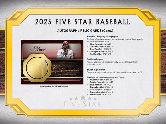 Image for 2025 Topps Five Star Baseball Hobby Box