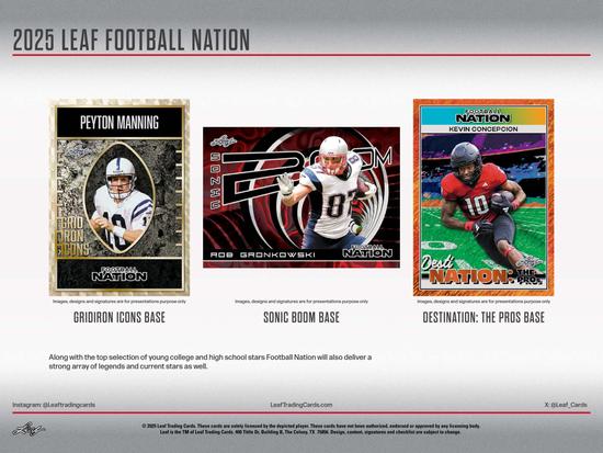 Image for 2025 Leaf Football Nation Hobby Jumbo Box