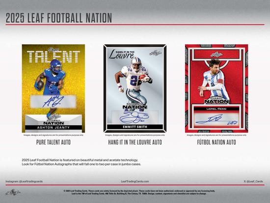 Image for 2025 Leaf Football Nation Hobby Jumbo Box