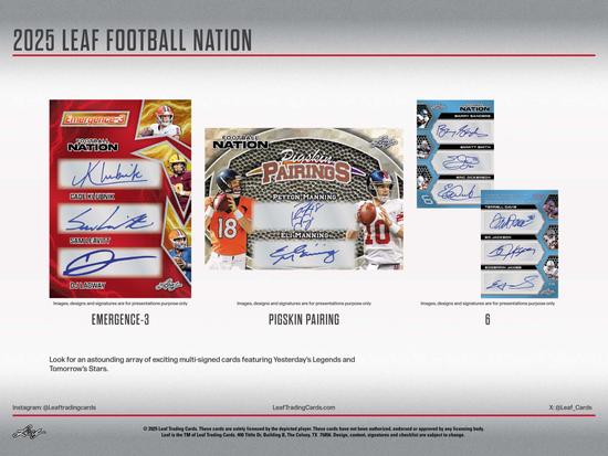 Image for 2025 Leaf Football Nation Hobby Jumbo Box