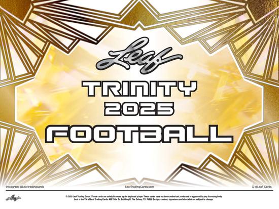Image for 2025 Leaf Trinity Football Hobby Jumbo Box