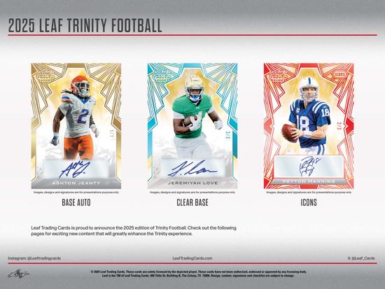 Image for 2025 Leaf Trinity Football Hobby Jumbo Box