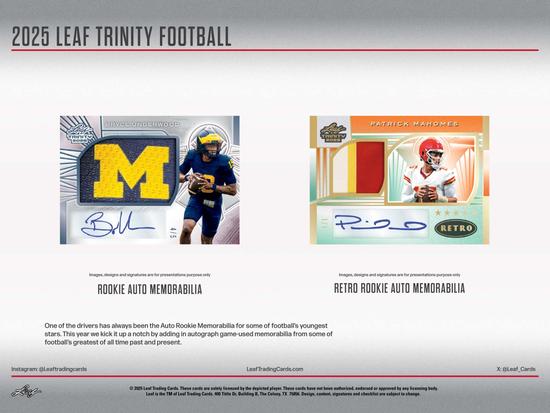 Image for 2025 Leaf Trinity Football Hobby Jumbo Box