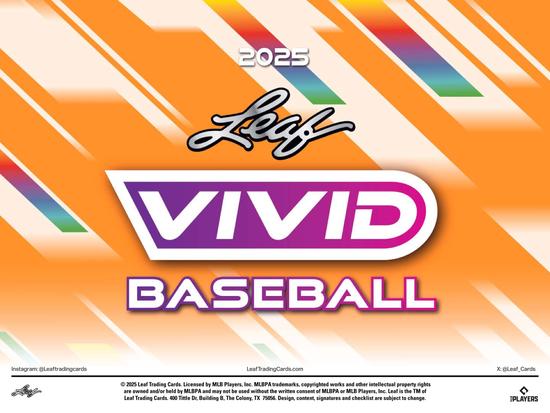 Image for 2025 Leaf Vivid Baseball Hobby Box