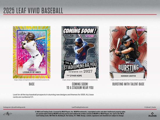 Image for 2025 Leaf Vivid Baseball Hobby Box