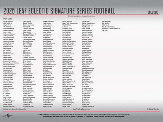 Image for 2025 Leaf Eclectic Signature Series Football Mythical Hobby Box