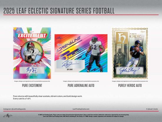 Image for 2025 Leaf Eclectic Signature Series Football Mythical Hobby Box