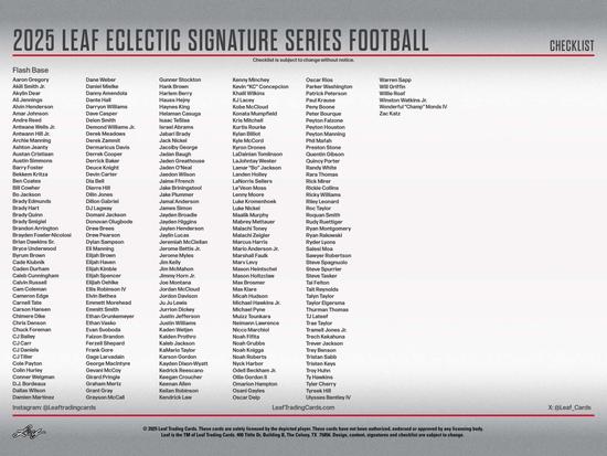 Image for 2025 Leaf Eclectic Signature Series Football Mythical Hobby Box