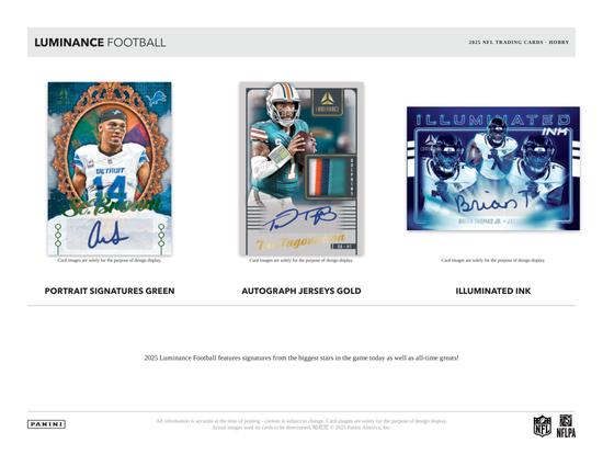 Image for 2025 Panini Luminance Football Hobby Box