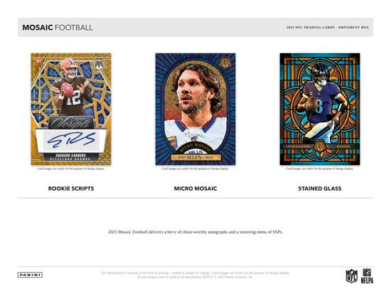 Image for 2025 Panini Mosaic Football Ornament 40-Box Case