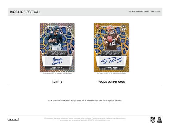 Image for 2025 Panini Mosaic Football Mega 20-Box Case (Reactive Purple Parallels!)
